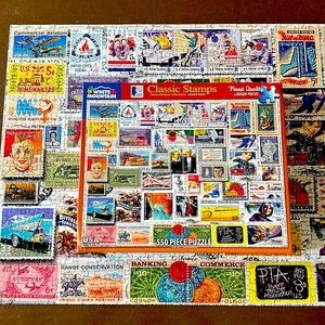 White Mountain Classic Stamps 550 piece puzzle